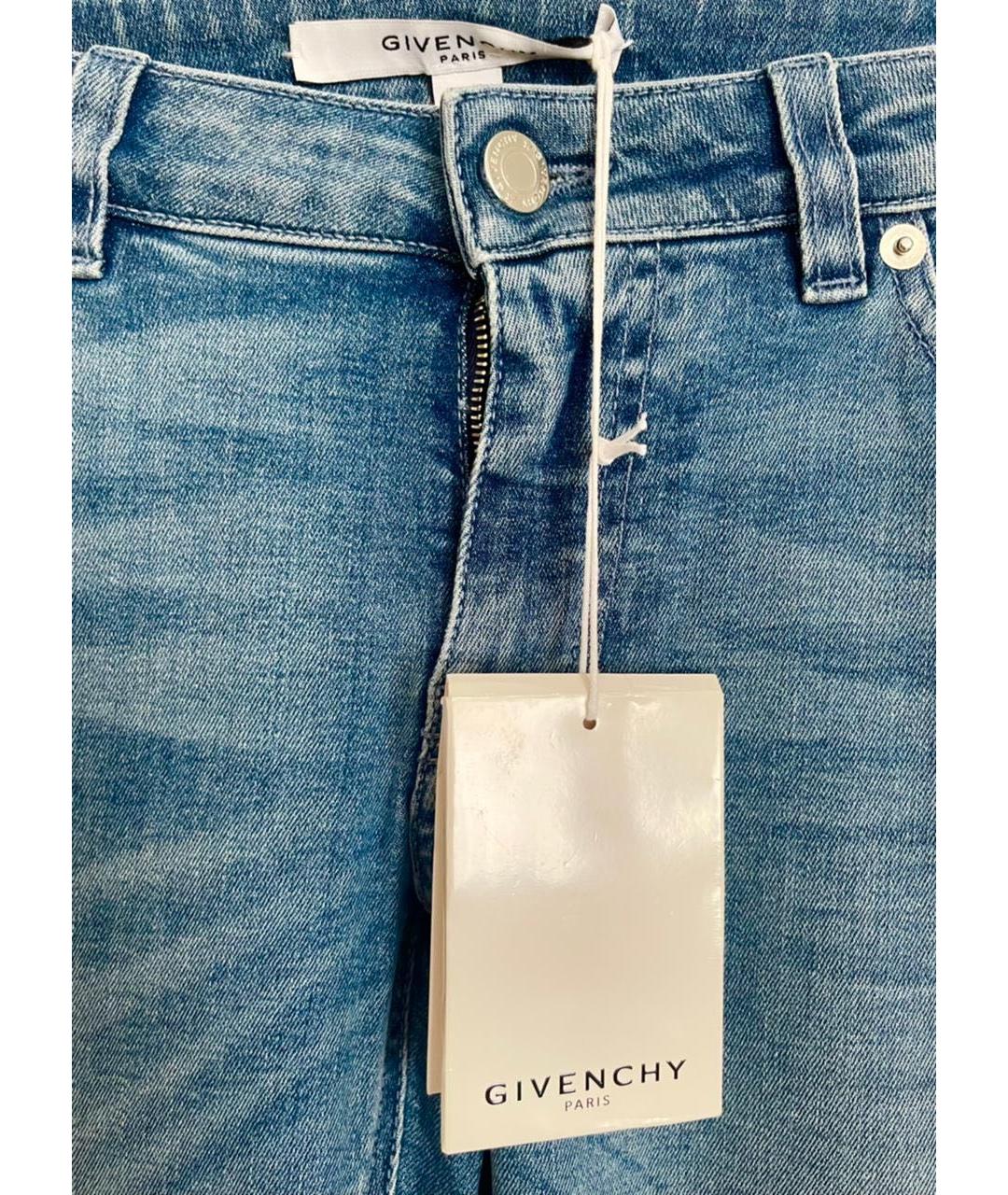 GIVENCHY Голубые хлопковые джинсы слим, фото 3