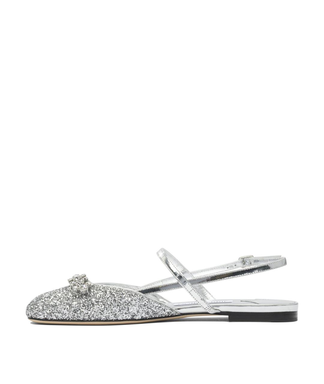 JIMMY CHOO Серебряные балетки, фото 3