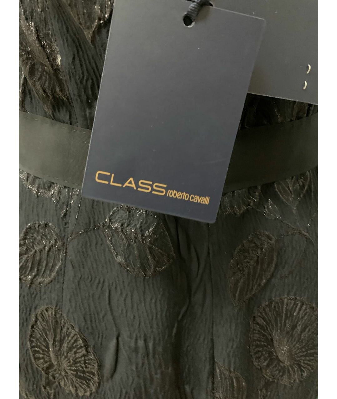 CAVALLI CLASS Черное хлопковое платье, фото 6