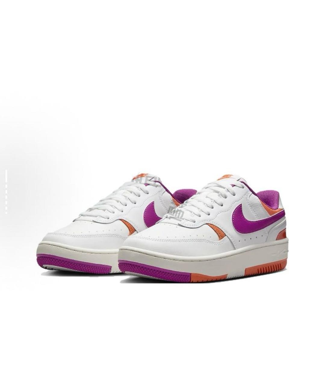 NIKE Белые кожаные низкие кроссовки / кеды, фото 4