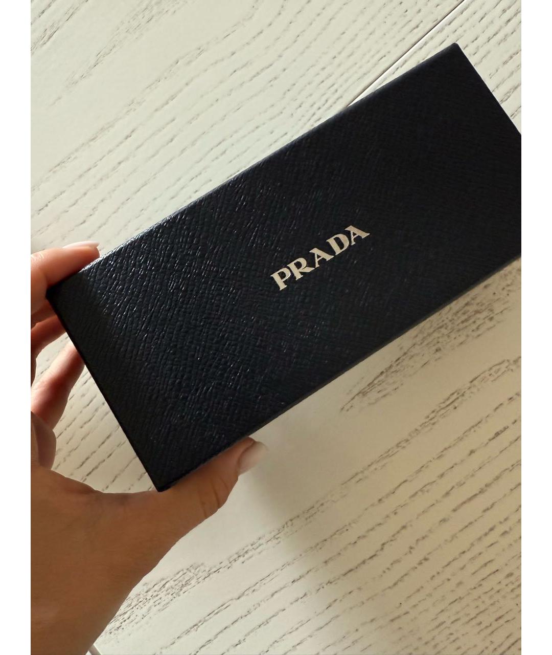PRADA Черные пластиковые солнцезащитные очки, фото 4