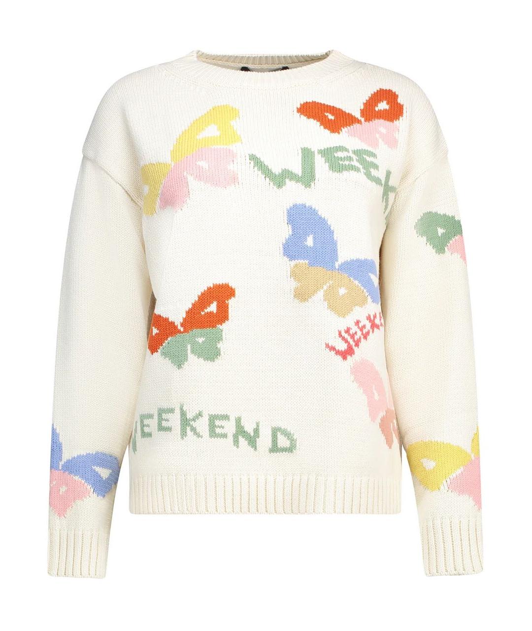 WEEKEND MAX MARA Бежевый хлопковый джемпер / свитер, фото 1
