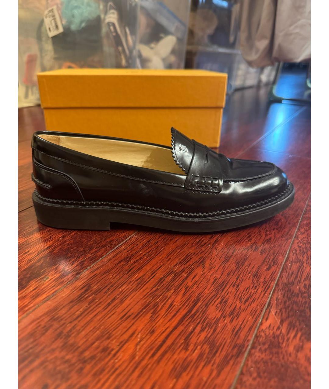 TOD'S Черные кожаные лоферы, фото 5