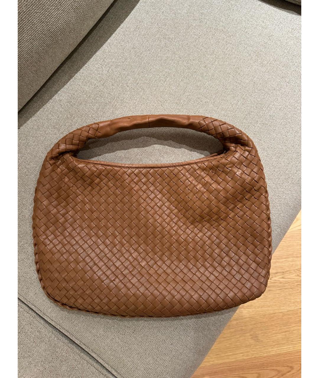 BOTTEGA VENETA Коричневая кожаная сумка с короткими ручками, фото 2