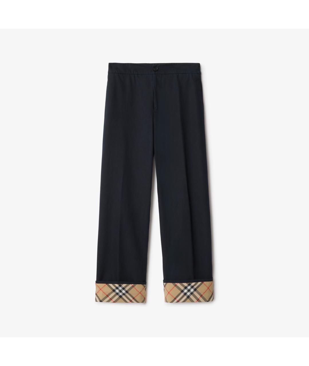 BURBERRY Синие хлопковые повседневные брюки, фото 6