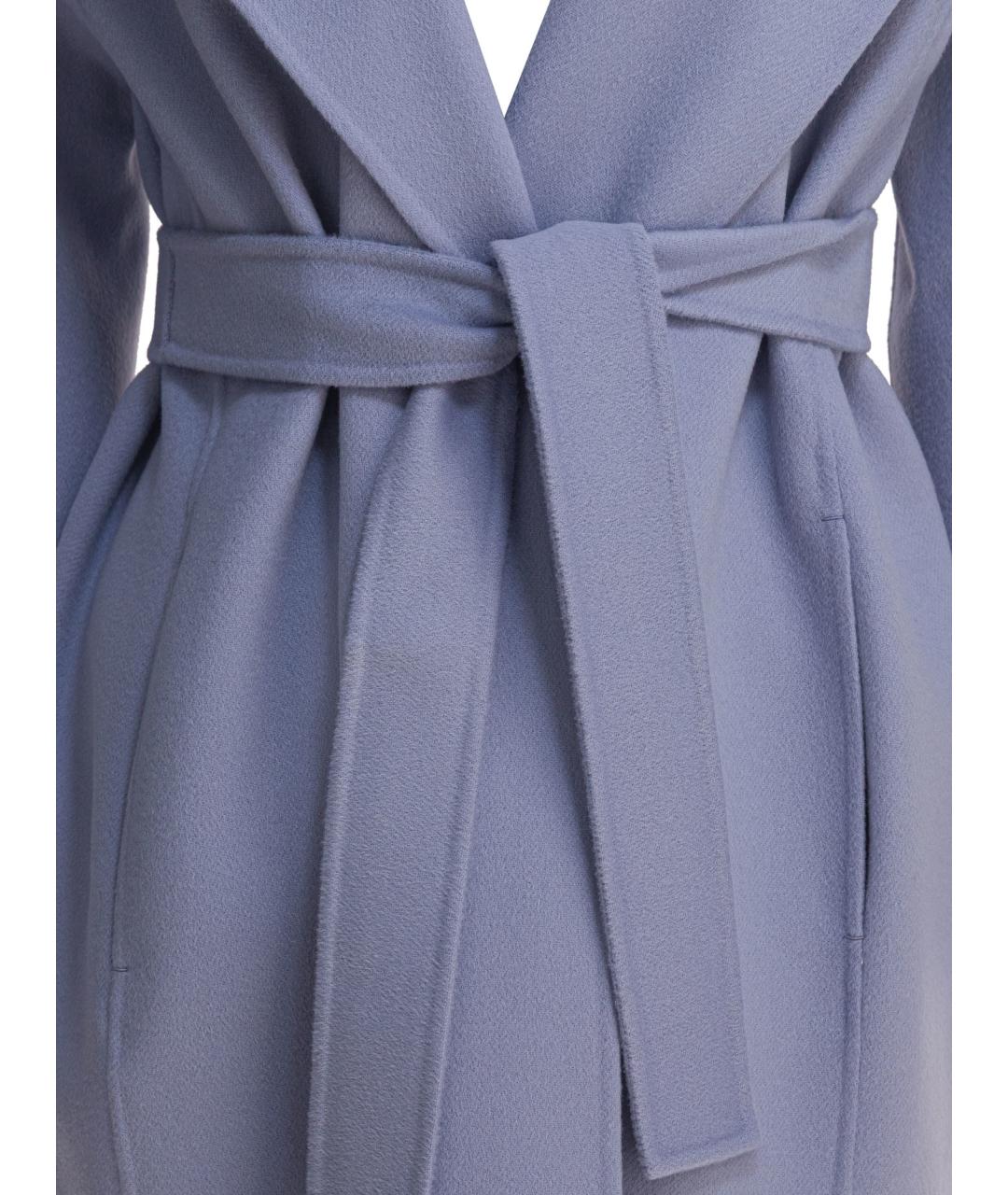 'S MAX MARA Голубое шерстяное пальто, фото 3