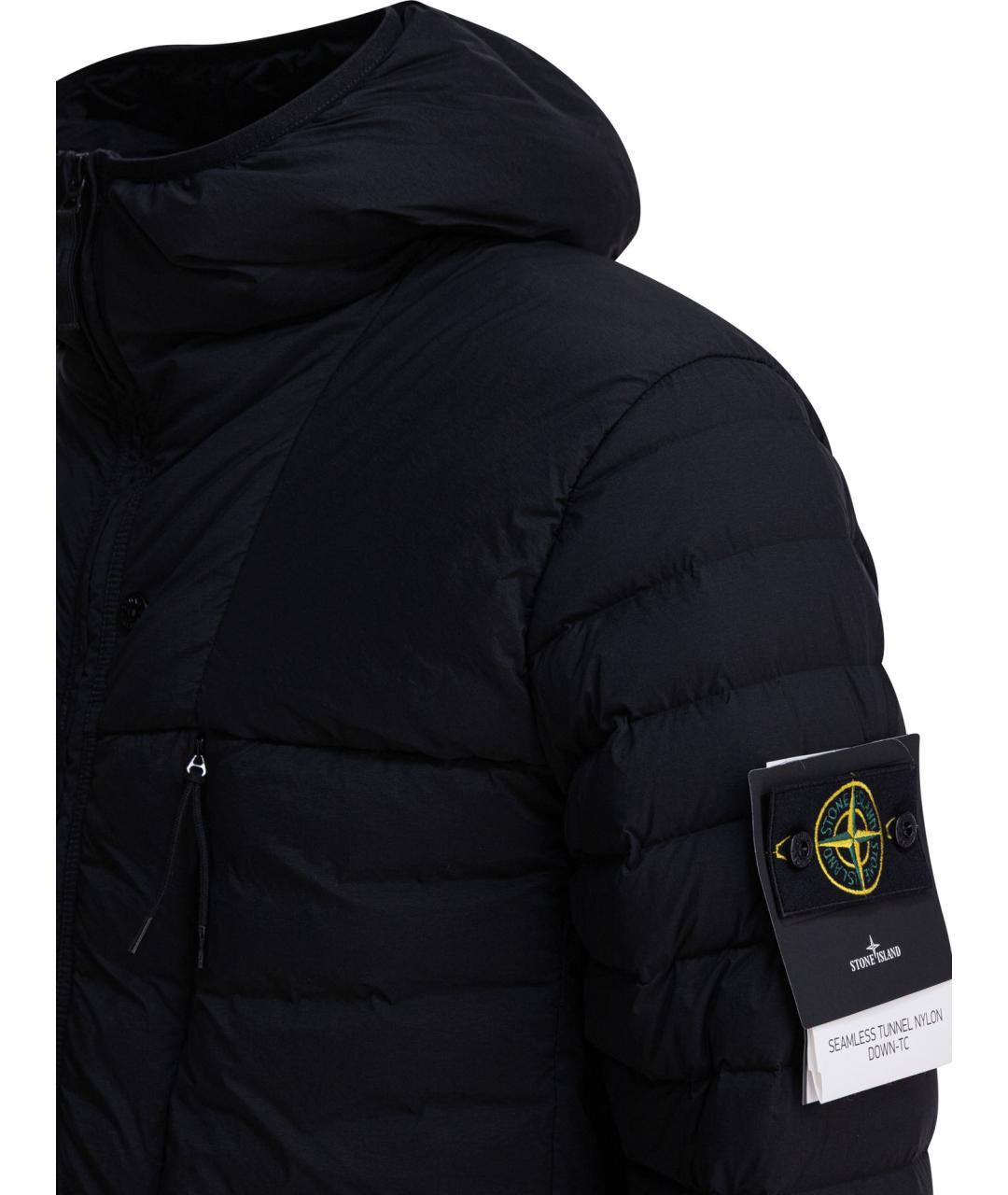 STONE ISLAND Черная полиэстеровая куртка, фото 4