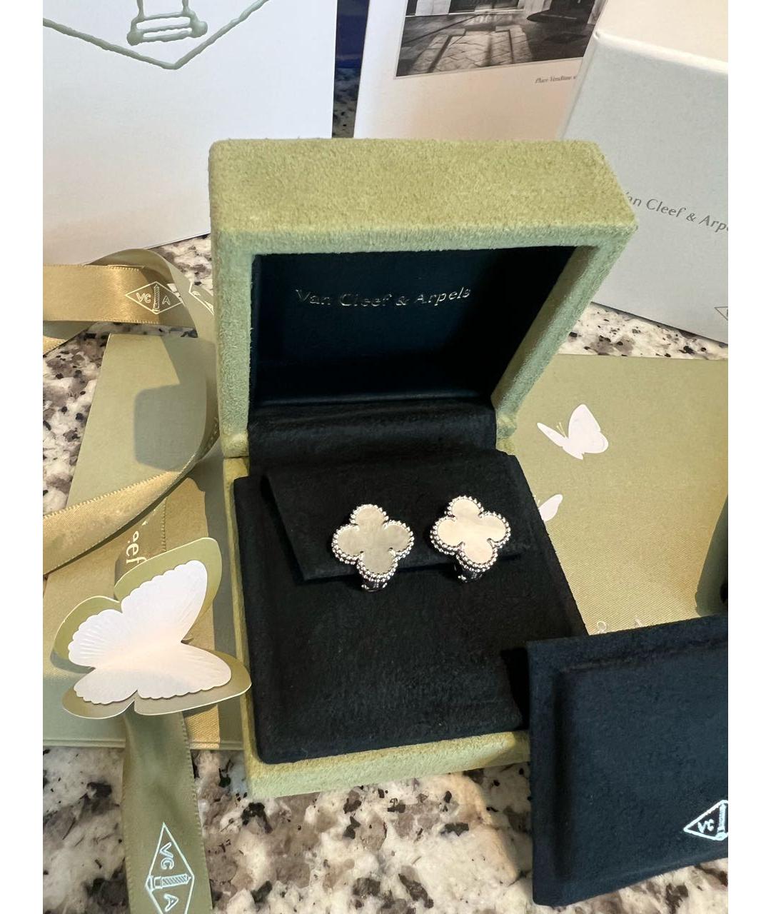 VAN CLEEF & ARPELS Белые серьги из белого золота, фото 2