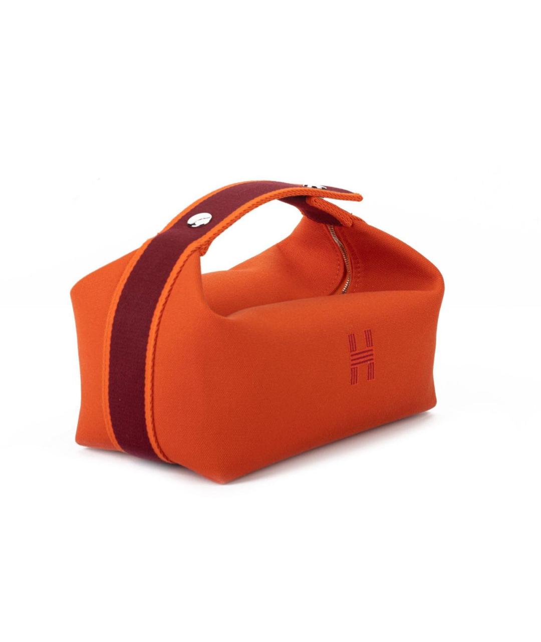 HERMES Оранжевая косметичка, фото 2