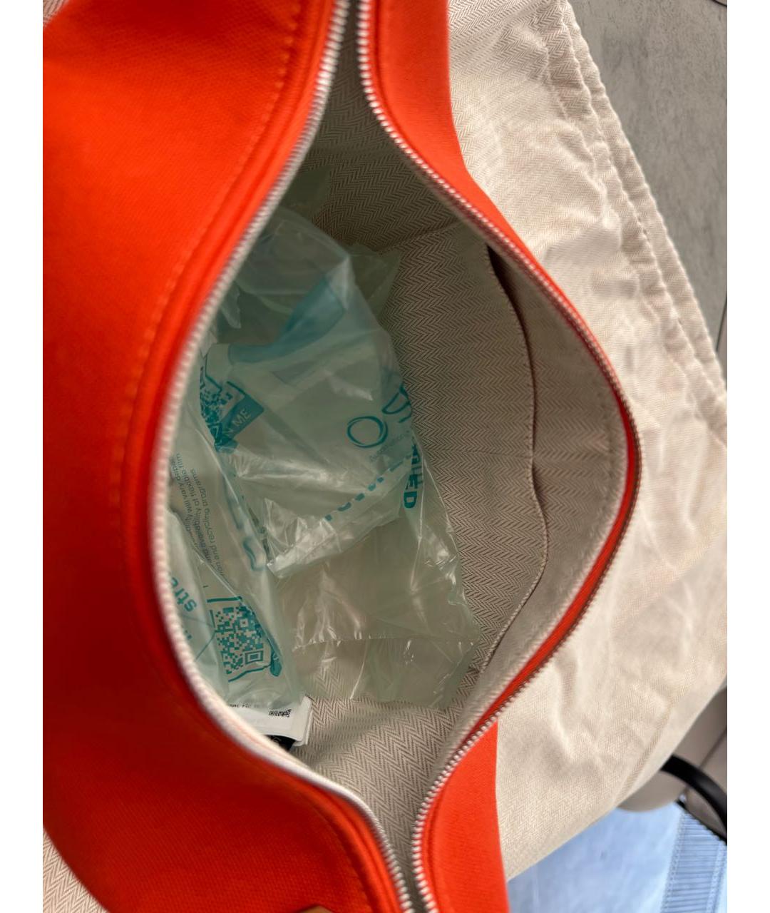 HERMES Оранжевая косметичка, фото 4