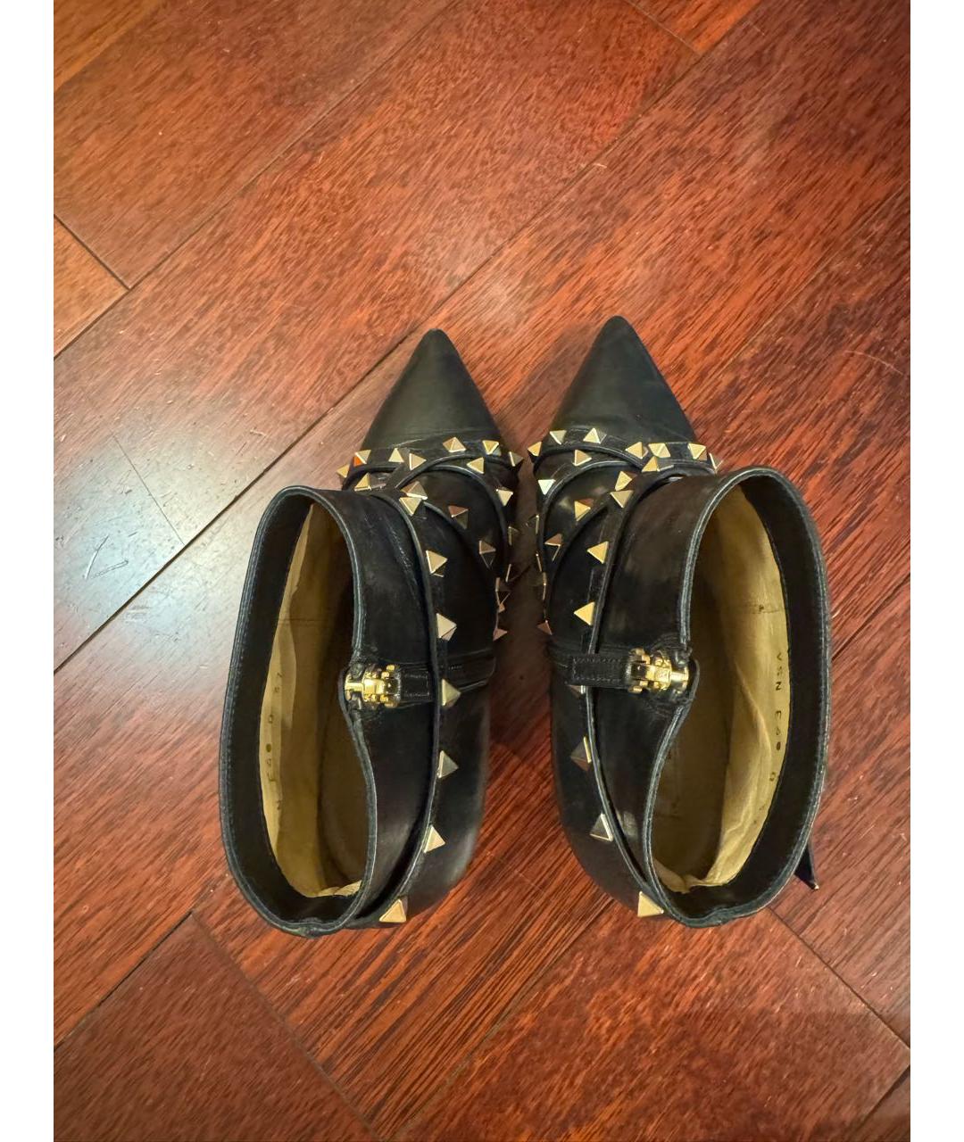 VALENTINO Черные кожаные ботильоны, фото 3