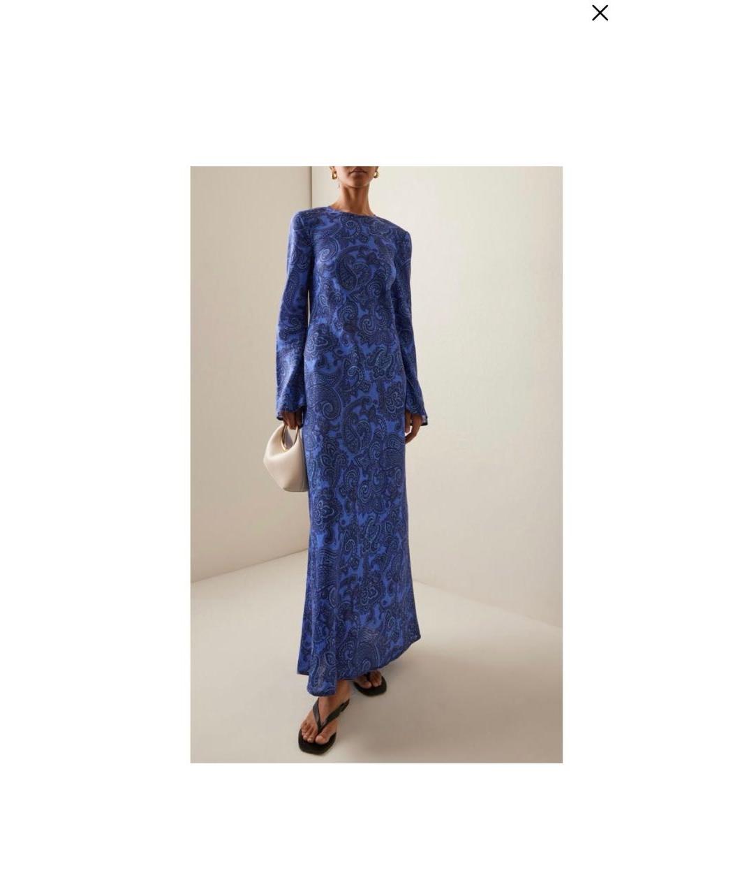 ZIMMERMANN Синее льняное коктейльное платье, фото 3