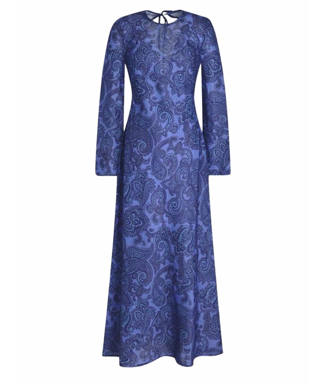 ZIMMERMANN Синее льняное коктейльное платье, фото 1