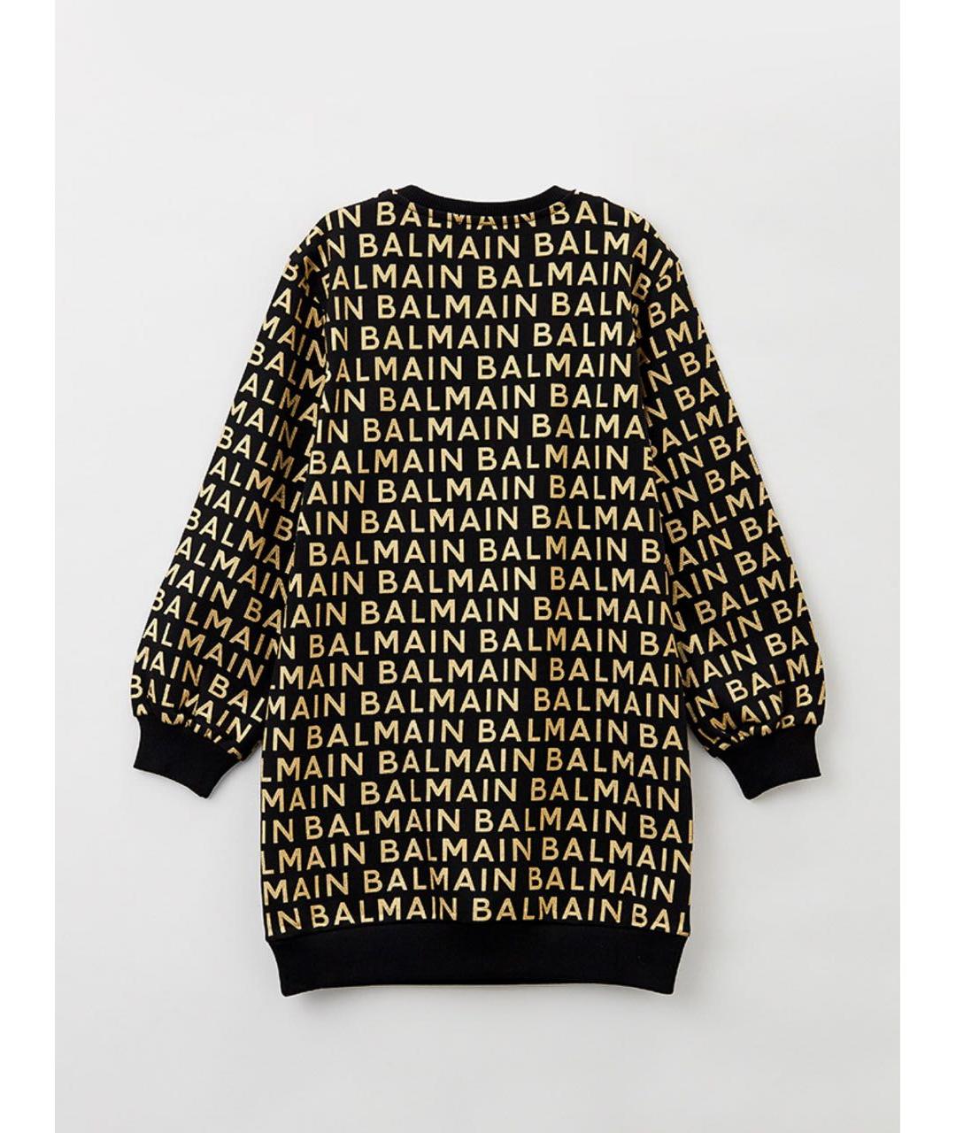 BALMAIN Черное хлопковое повседневное платье, фото 5
