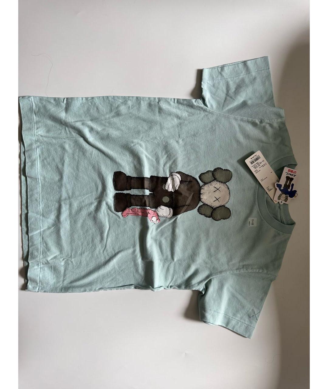 KAWS Бирюзовый хлопковый детская футболка / топ, фото 3