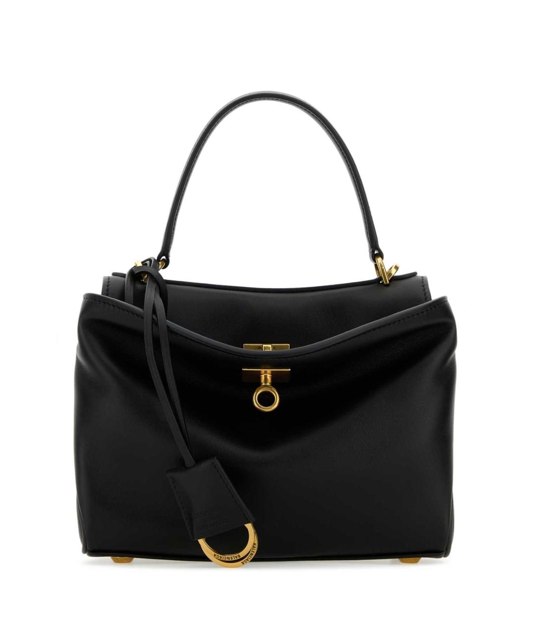BALENCIAGA Черная кожаная сумка тоут, фото 1