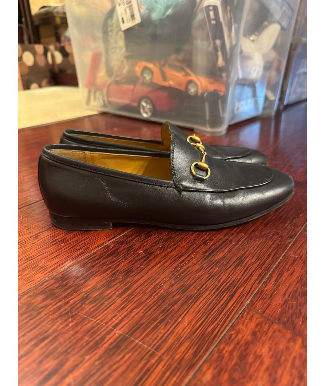 GUCCI Черные кожаные лоферы, фото 5