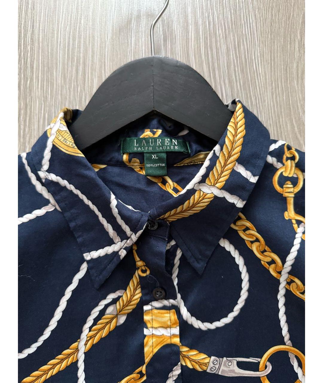 RALPH LAUREN Синяя хлопковая рубашка, фото 3