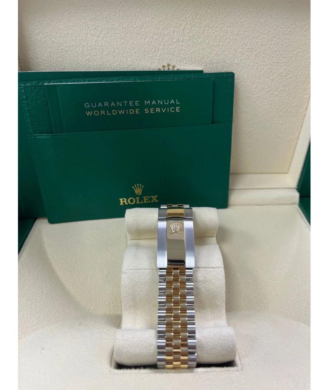 ROLEX Антрацитовые часы из желтого золота, фото 5