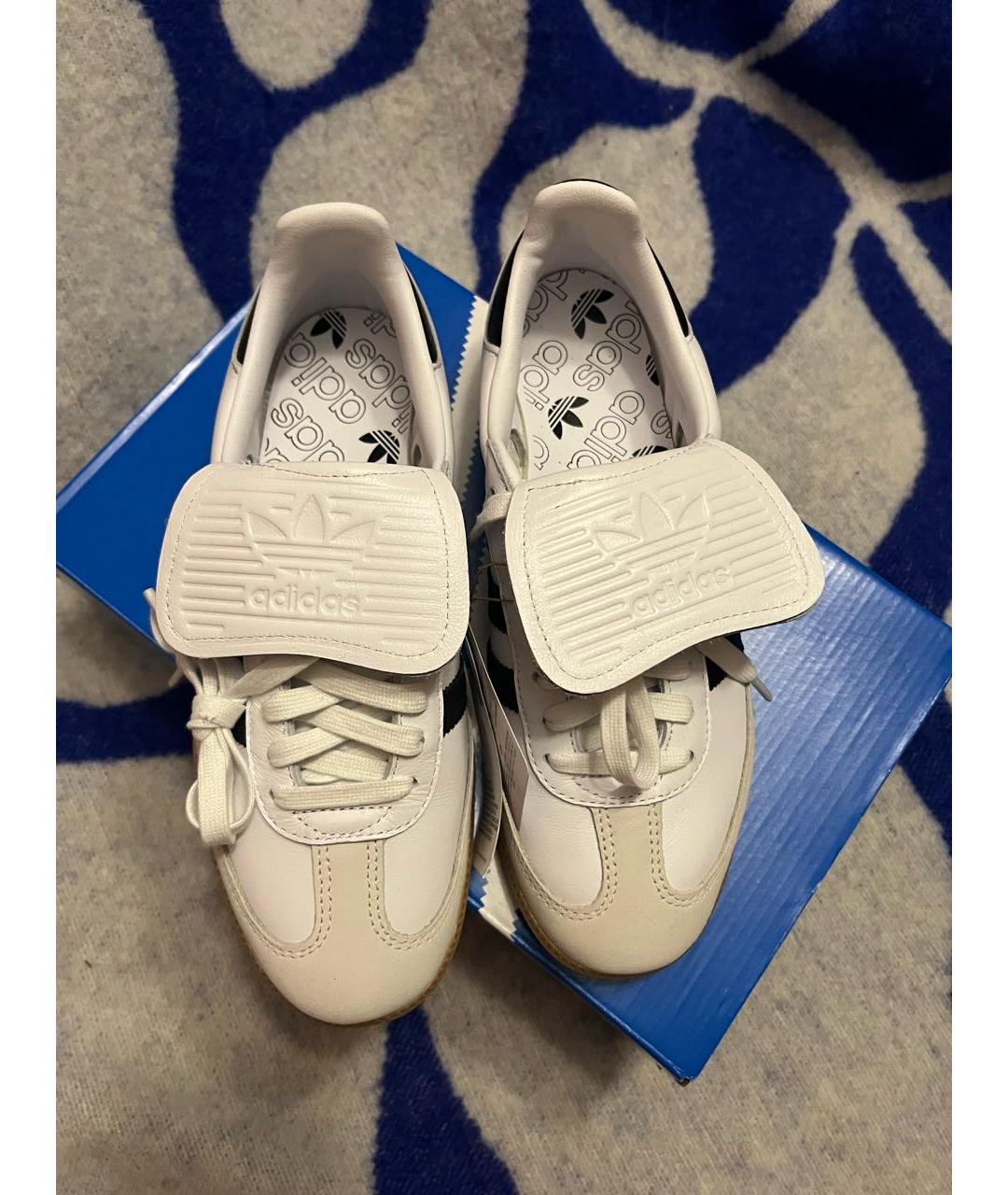 ADIDAS Белые кожаные кроссовки, фото 3