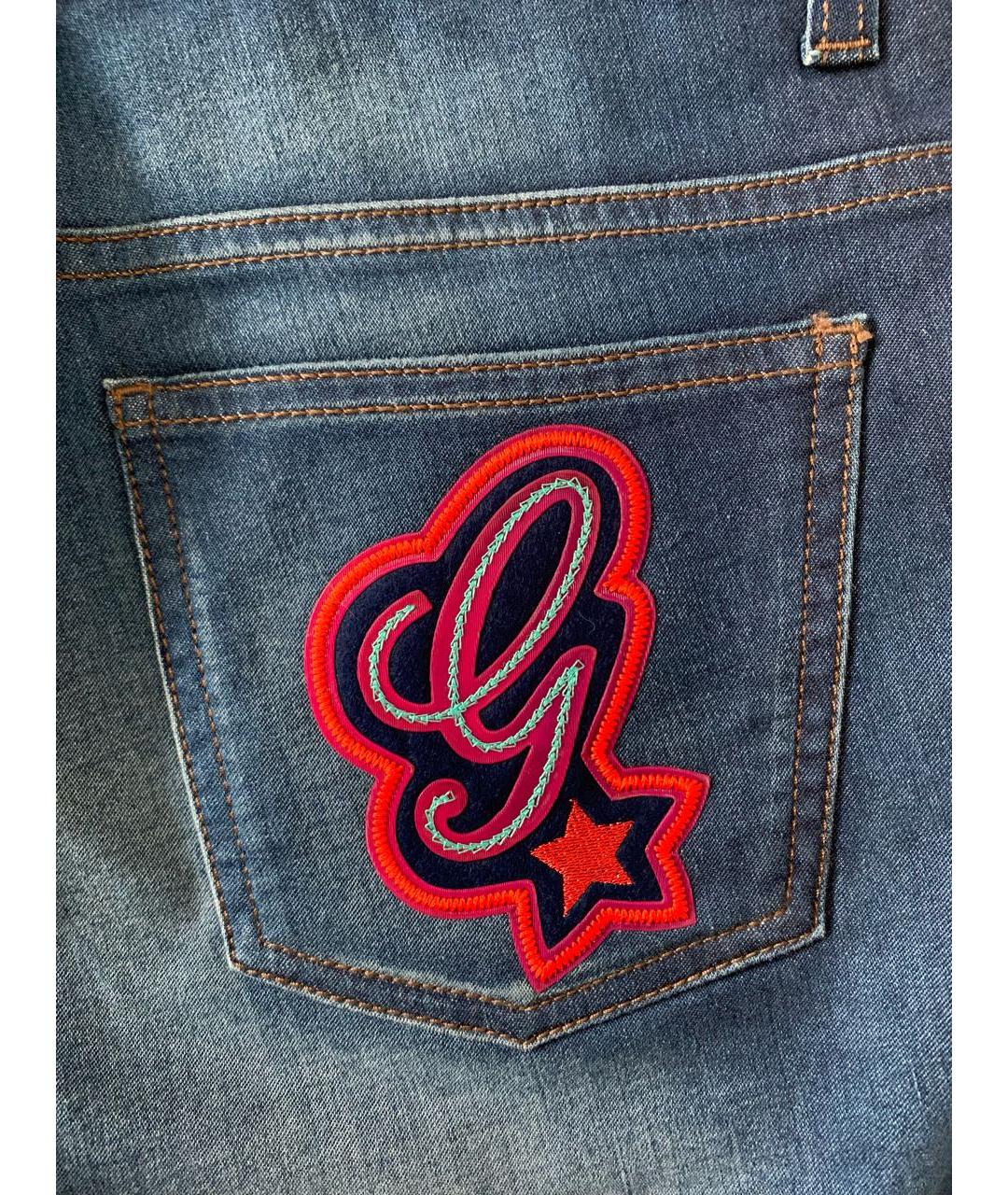 GUCCI Синие хлопковые джинсы слим, фото 7