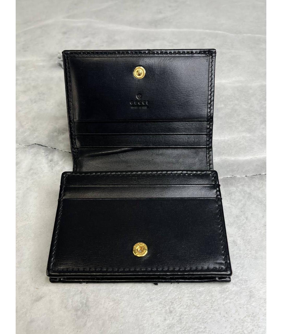 GUCCI Черный кожаный кошелек, фото 2