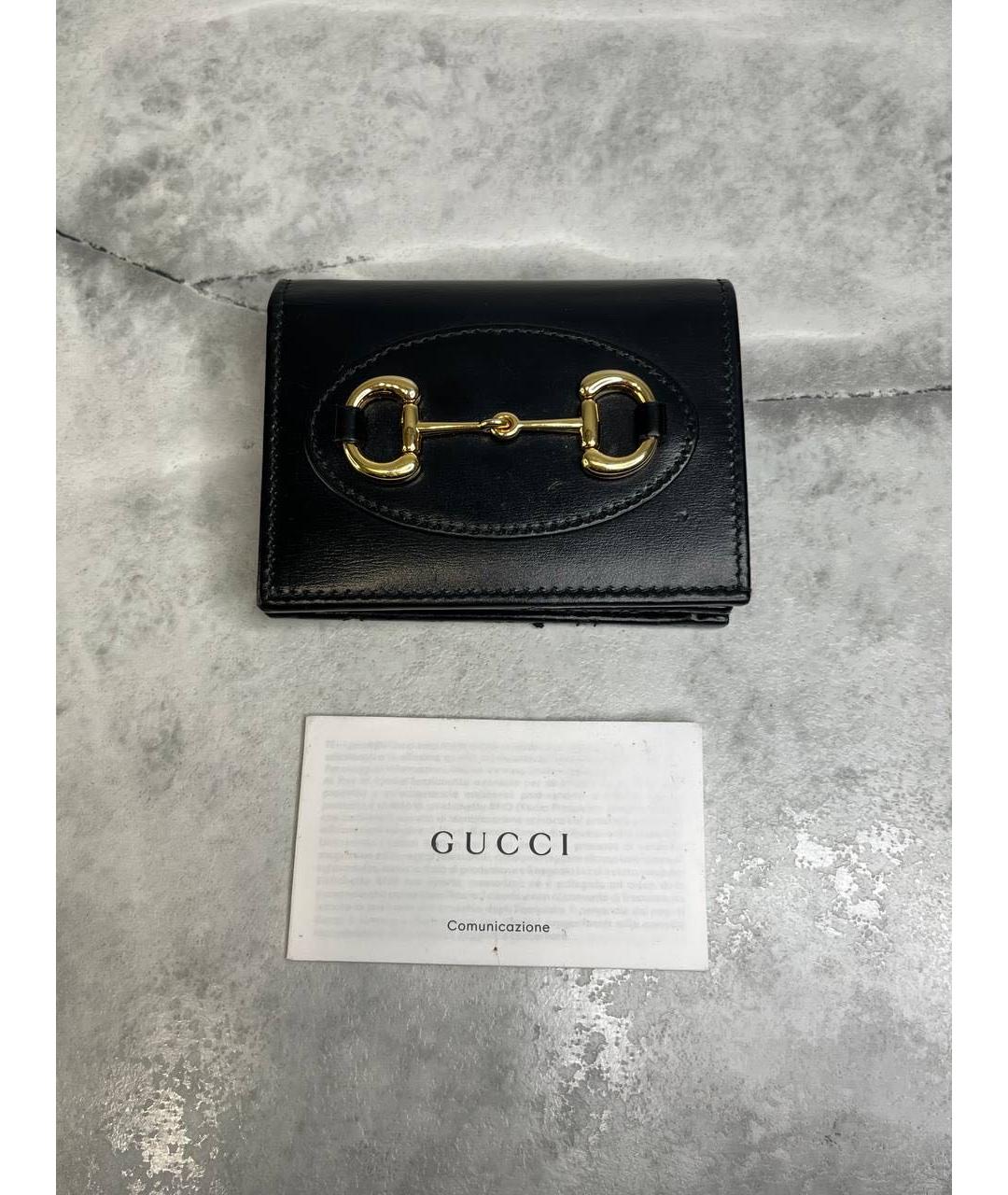 GUCCI Черный кожаный кошелек, фото 5