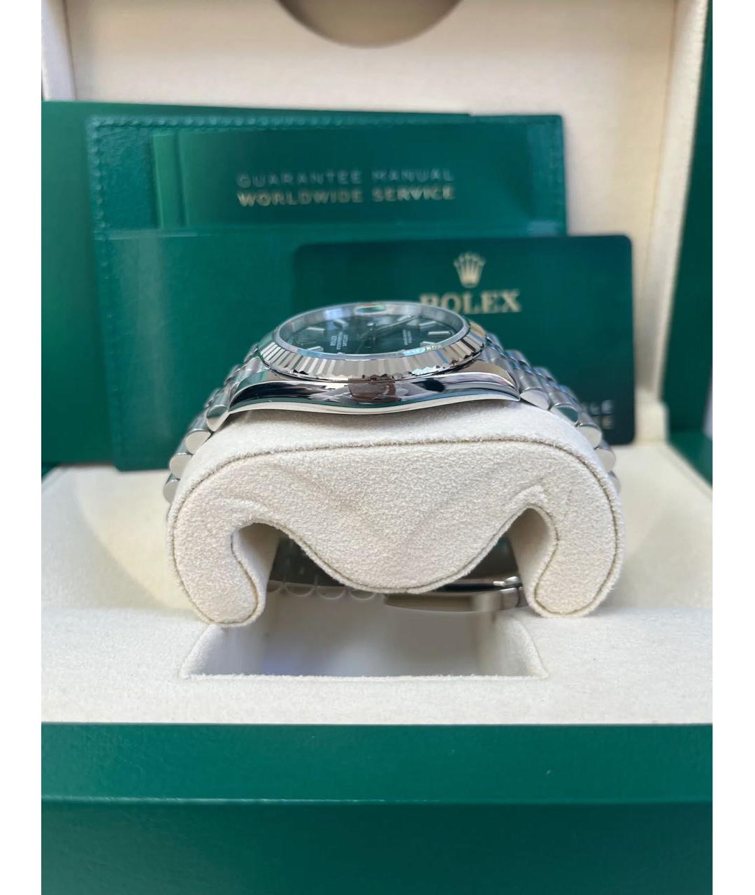 ROLEX Зеленые часы из белого золота, фото 5