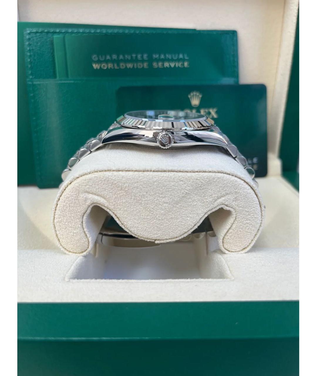 ROLEX Зеленые часы из белого золота, фото 6