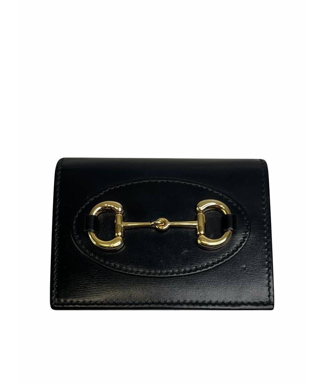 GUCCI Черный кожаный кошелек, фото 1