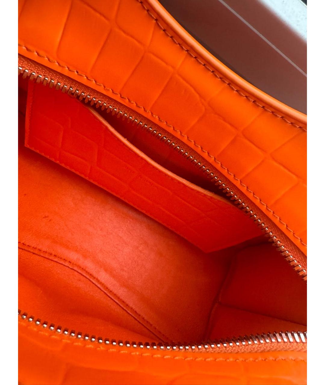 BALENCIAGA Оранжевая кожаная сумка тоут, фото 4