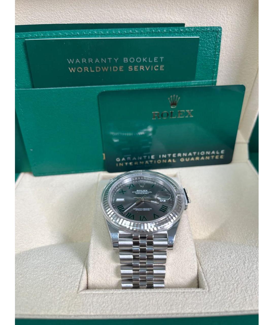ROLEX Антрацитовые часы из белого золота, фото 3