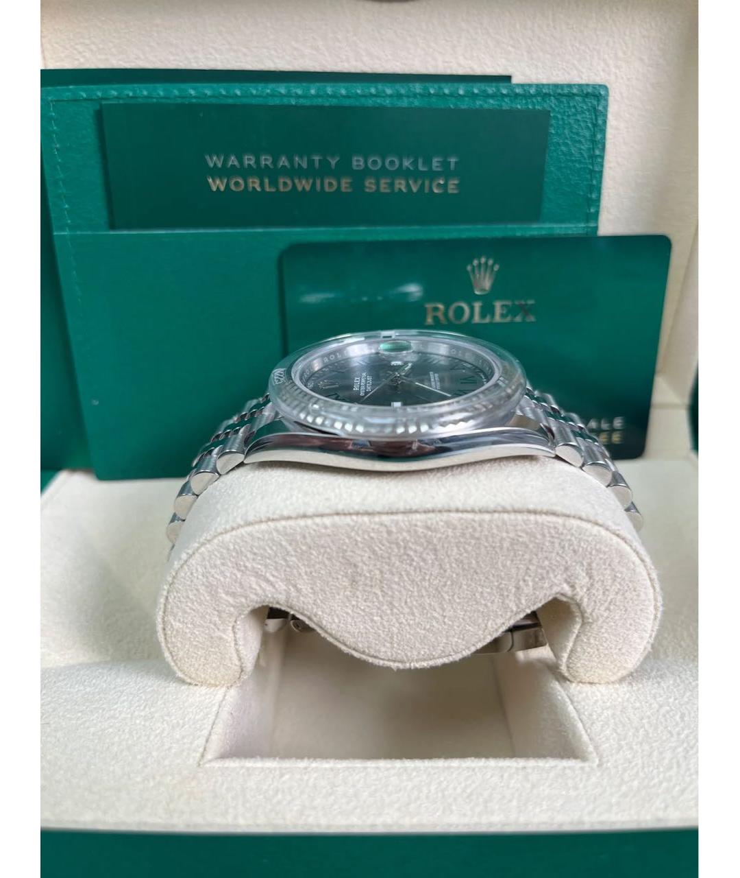 ROLEX Антрацитовые часы из белого золота, фото 6
