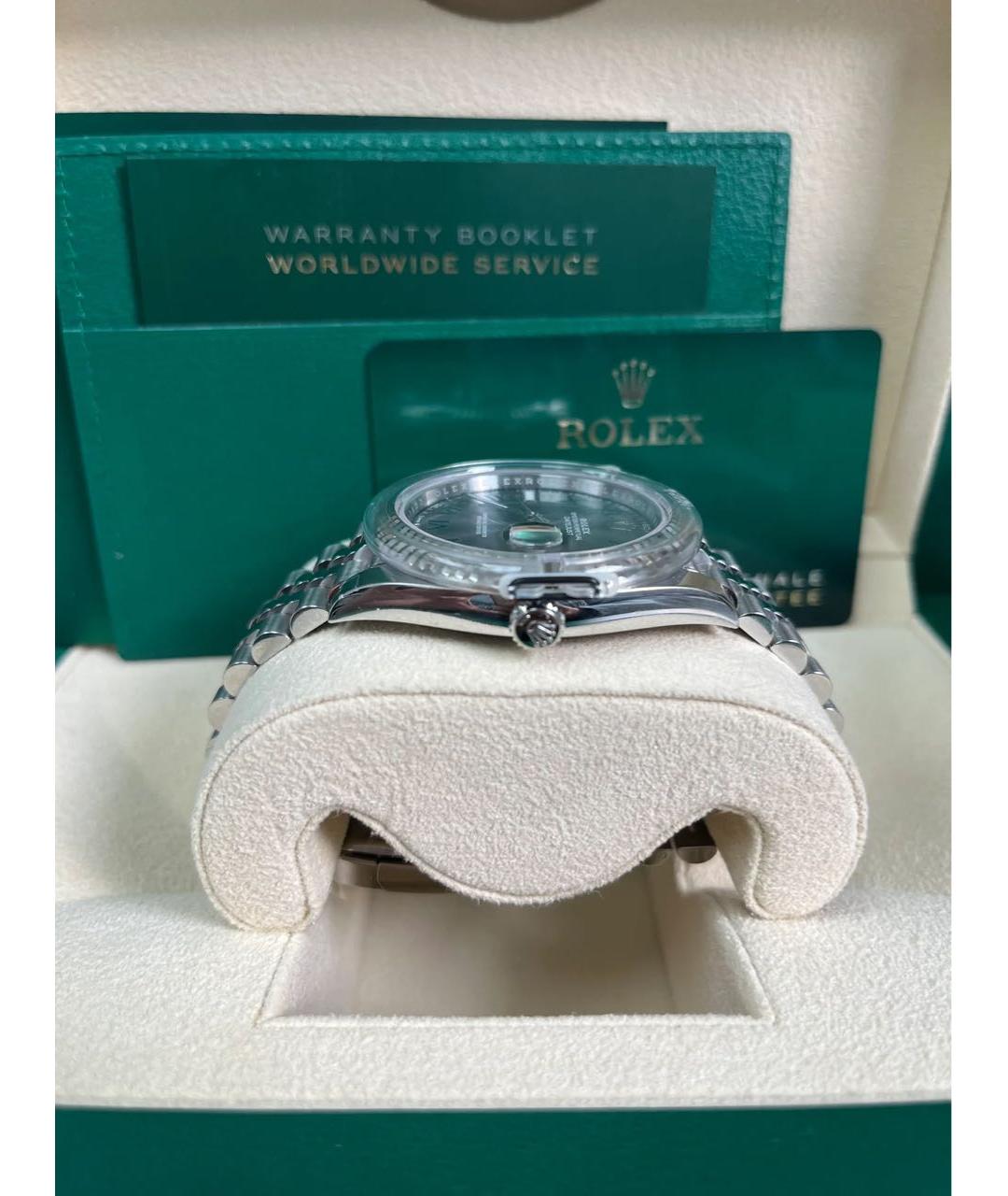 ROLEX Антрацитовые часы из белого золота, фото 5