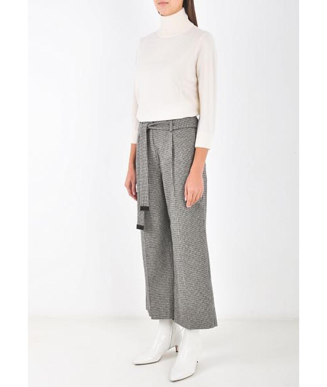 'S MAX MARA Черные шерстяные прямые брюки, фото 6