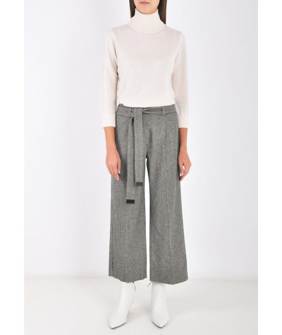'S MAX MARA Черные шерстяные прямые брюки, фото 5
