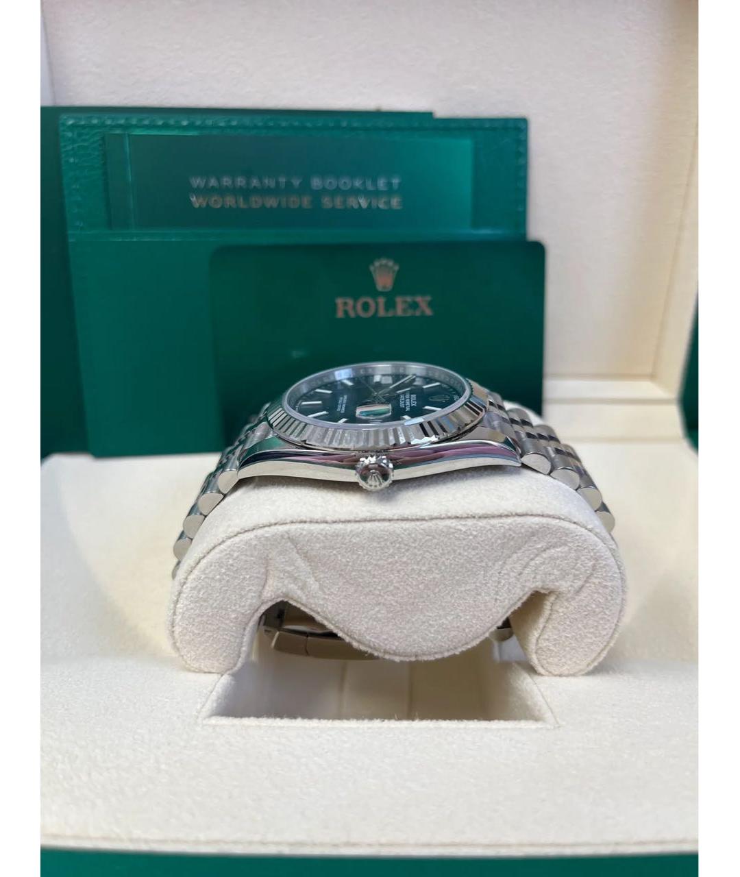 ROLEX Синие часы из белого золота, фото 5