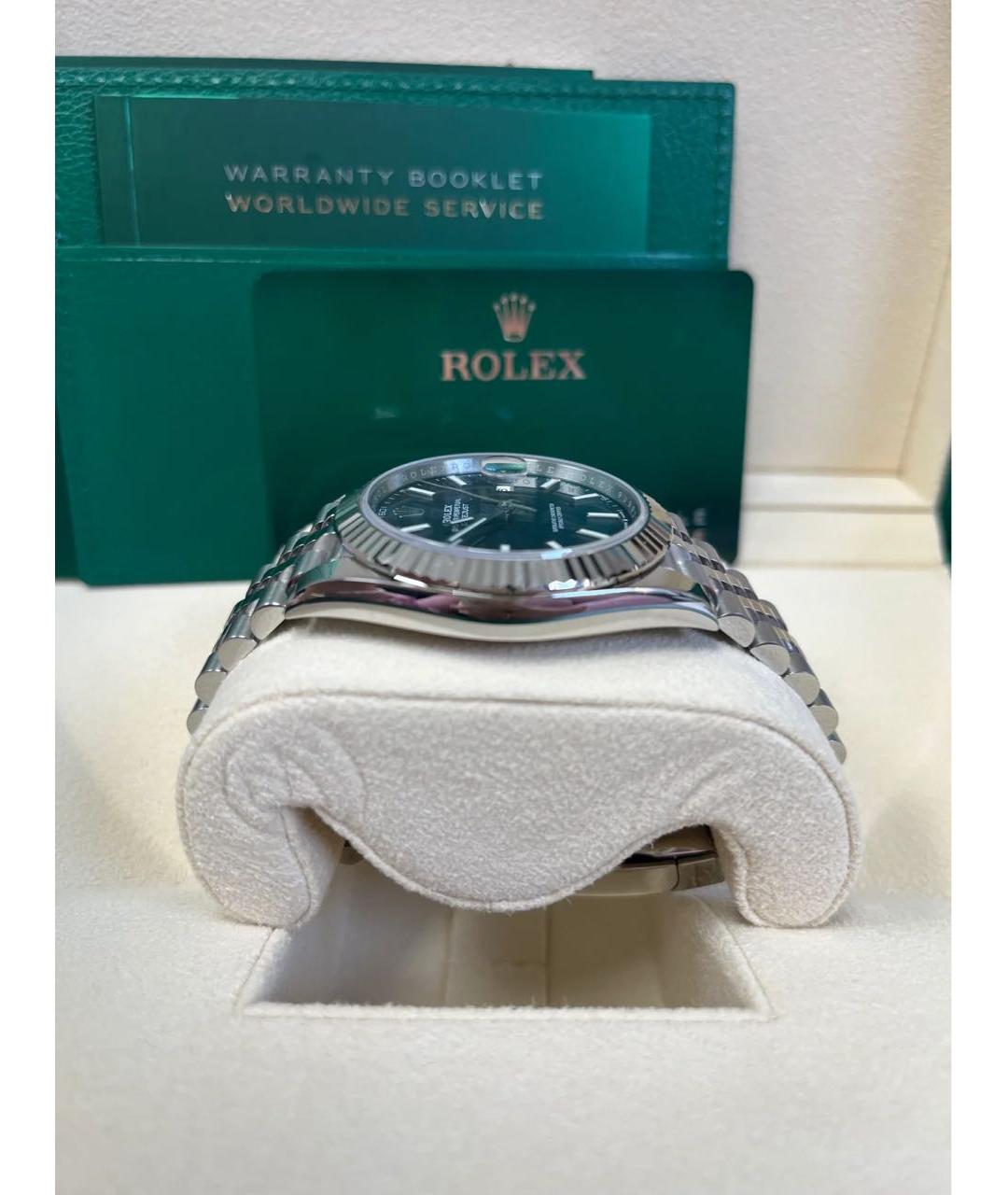 ROLEX Синие часы из белого золота, фото 6