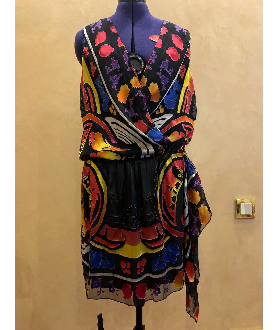 ANNA SUI Мульти шелковое повседневное платье, фото 9