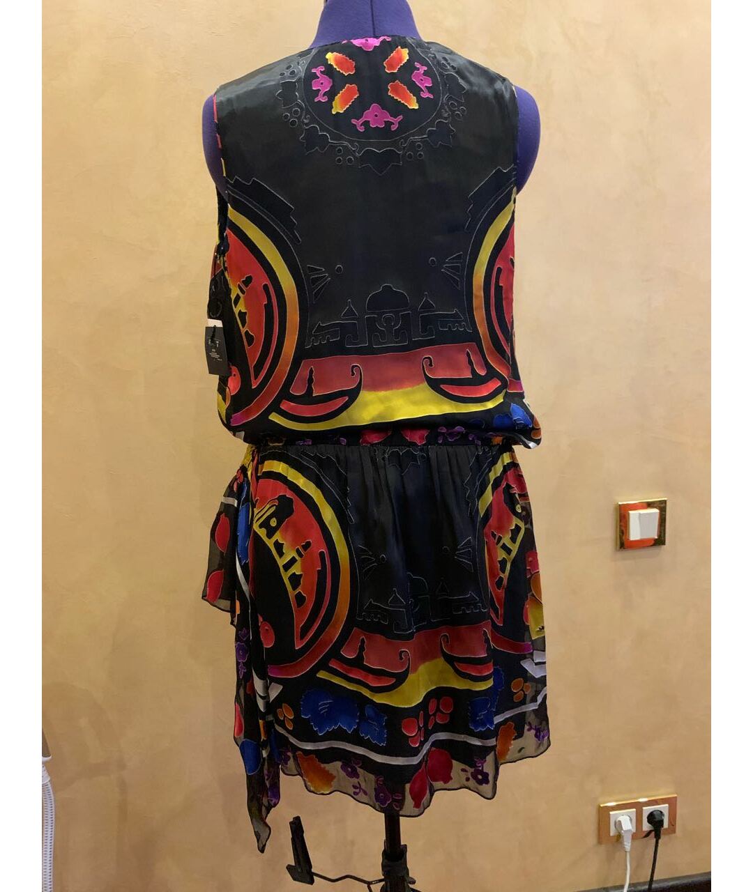 ANNA SUI Мульти шелковое повседневное платье, фото 5