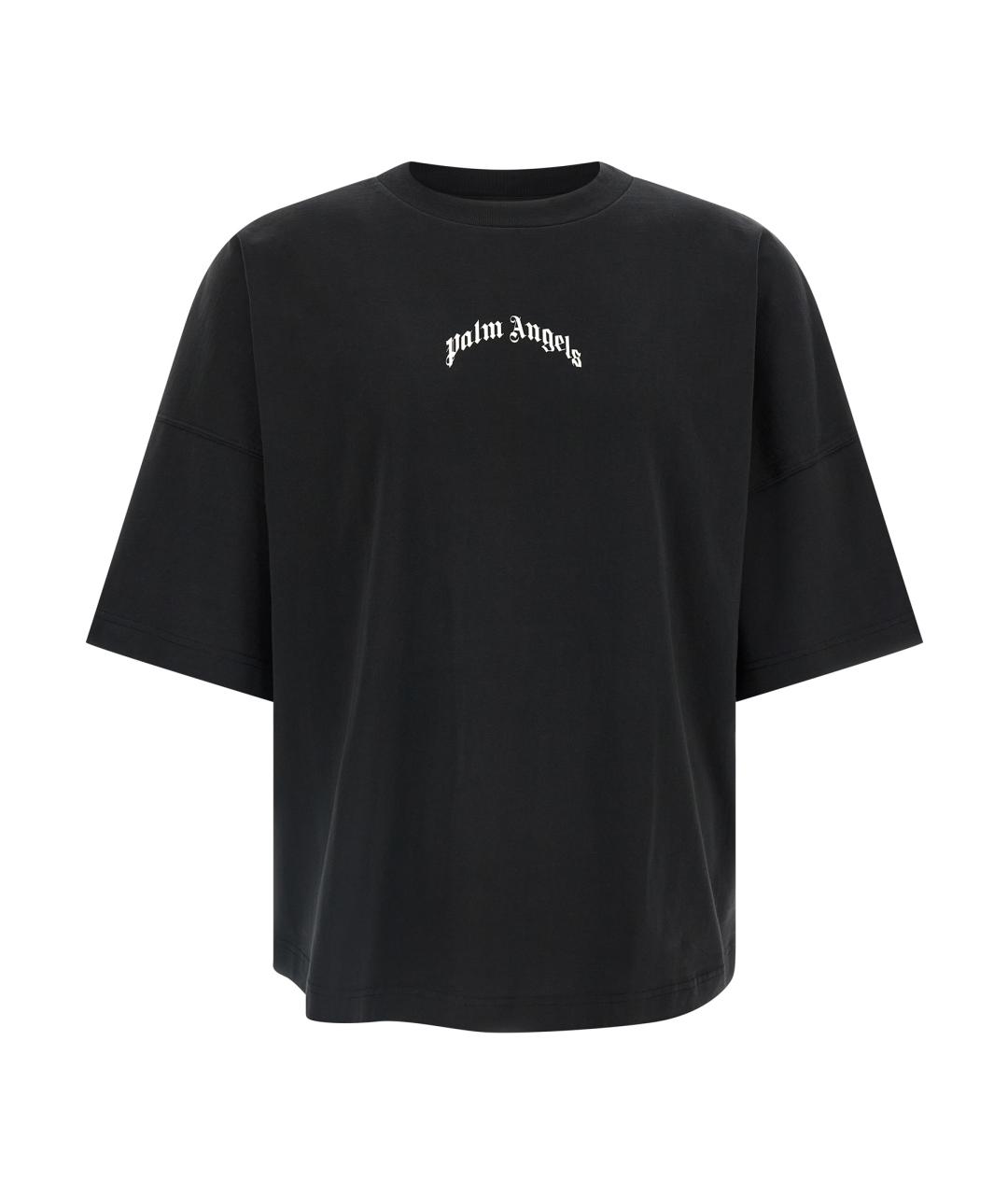 PALM ANGELS Черная хлопковая футболка, фото 1