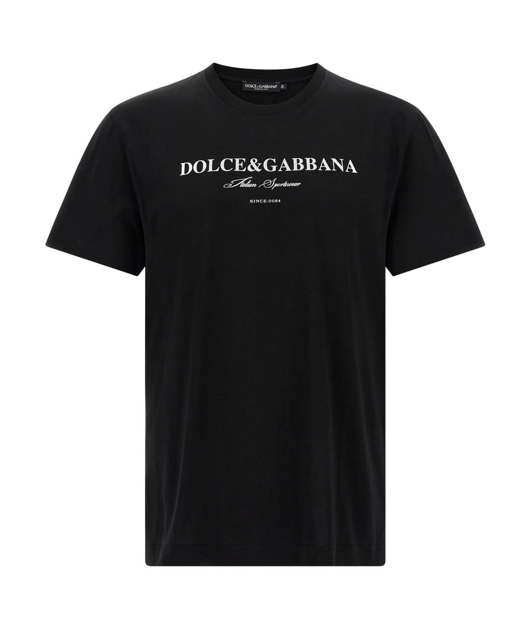 DOLCE&GABBANA Черная хлопковая футболка, фото 1