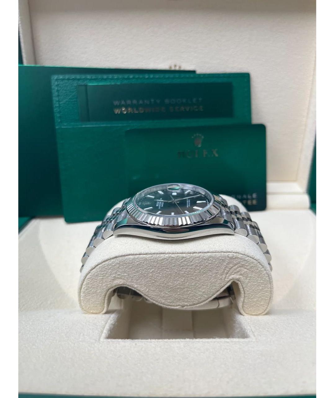 ROLEX Черные часы из белого золота, фото 7