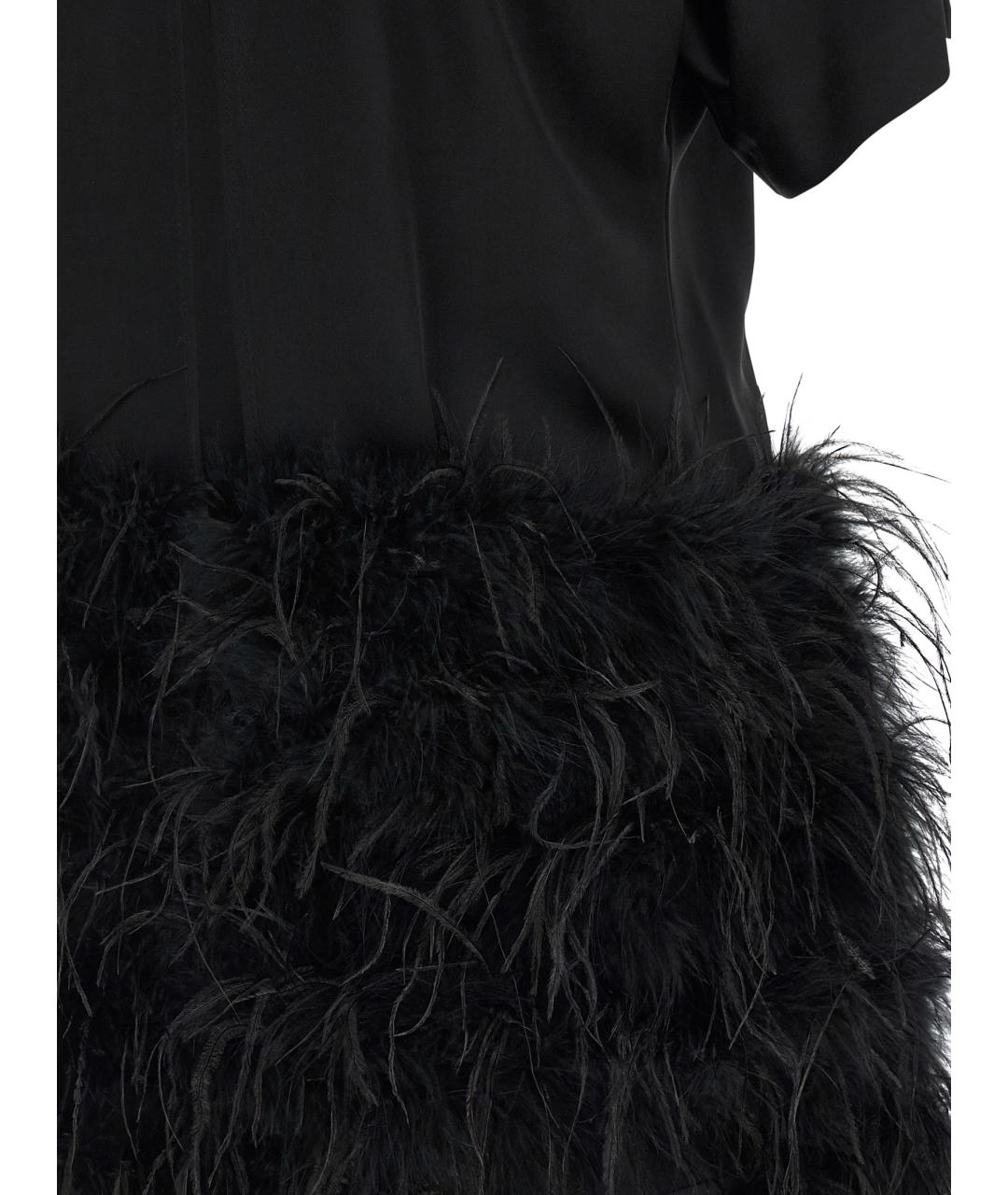 PINKO Черное ацетатное коктейльное платье, фото 4