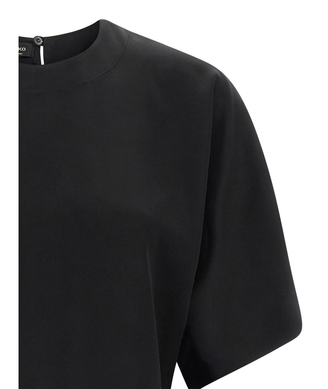 PINKO Черное ацетатное коктейльное платье, фото 3