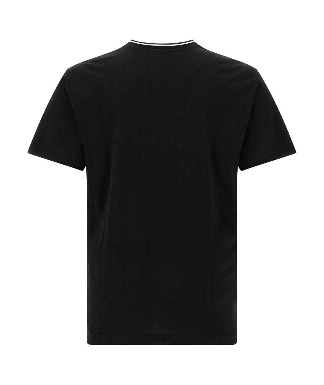 DOLCE&GABBANA Черная хлопковая футболка, фото 2