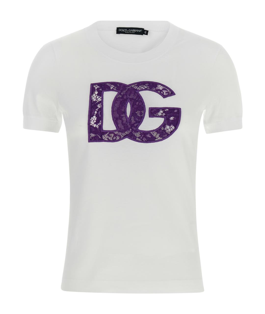 DOLCE&GABBANA Белая хлопковая футболка, фото 1