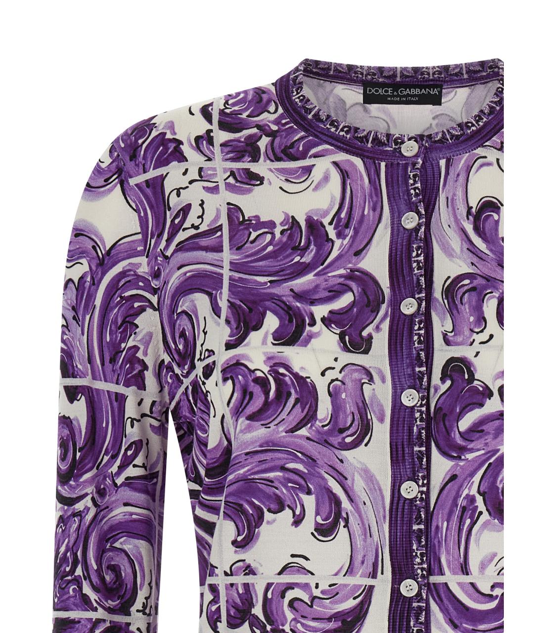 DOLCE&GABBANA Мульти шелковый кардиган, фото 3