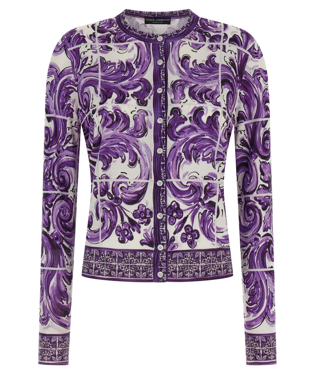 DOLCE&GABBANA Мульти шелковый кардиган, фото 1