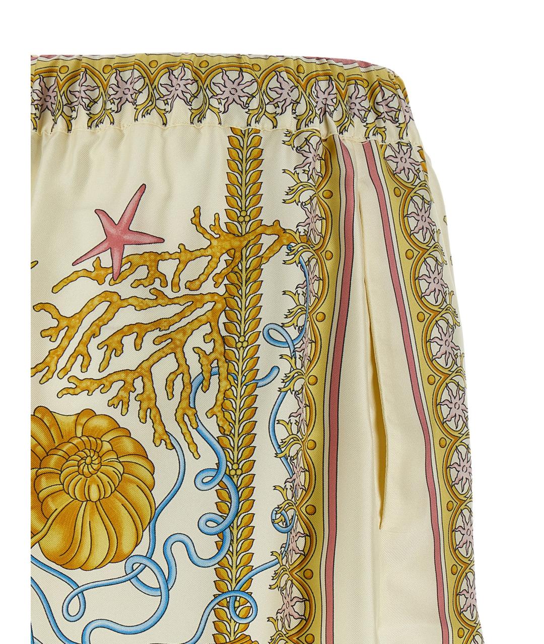 VERSACE Мульти шелковые шорты, фото 4